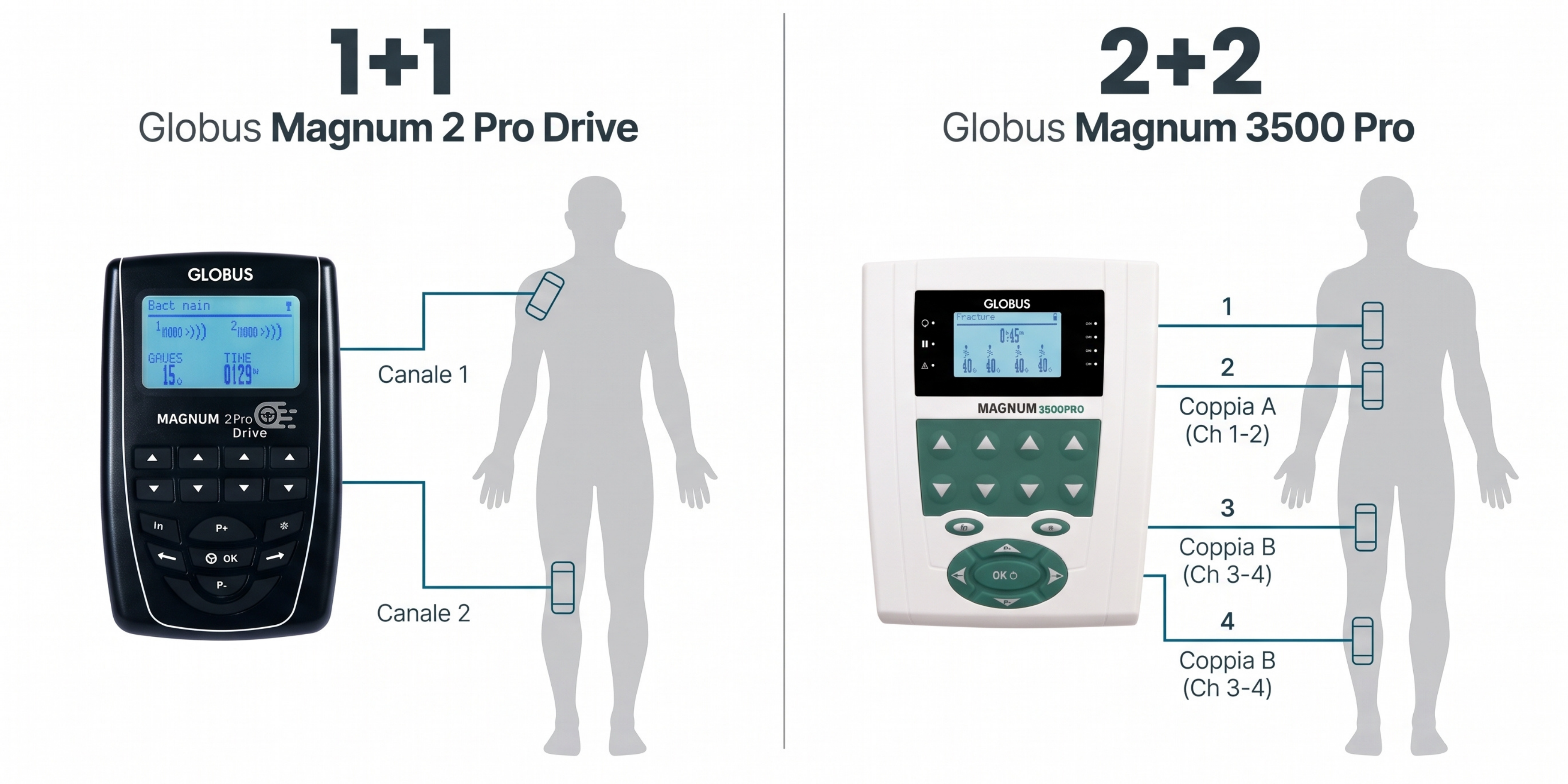 Confronto Globus - 1+1 e 2+2